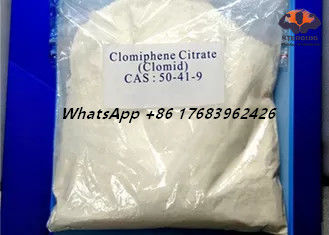Esteroides da hormona estrogênica do citrato de Clomiphene da pureza de 99% pó cristalino branco CAS 50-41-9 de Clomid dos anti